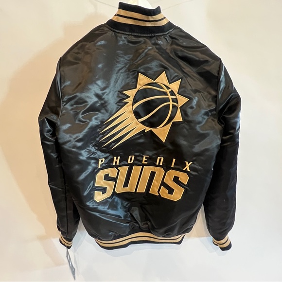 Phoenix Suns NBA Starter Jacket Rakuten Limited Edition 75th Black Gold Small S - Picture 10 of 12